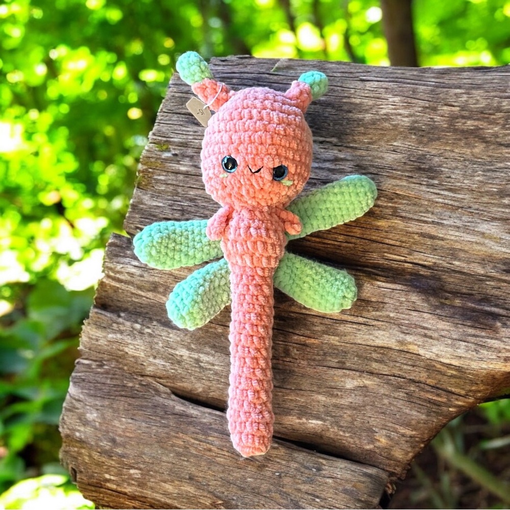 Handmade Crochet Dragonfly Plush Toy
